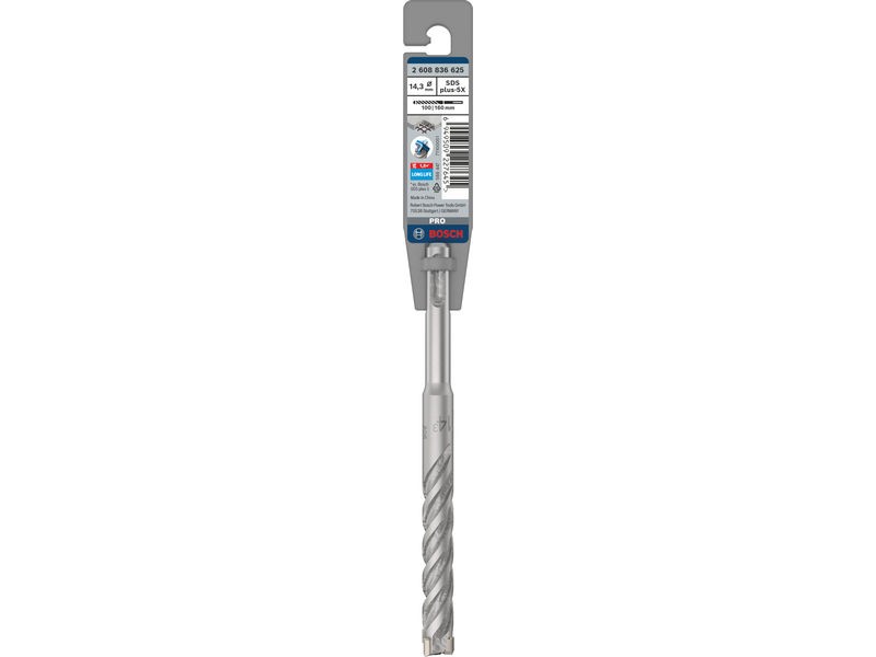 Udarni sveder Bosch PRO SDS-plus-5X, Dimenzije: 14,3x100x160mm, 2608836625